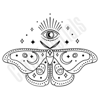 Crafty Mortals Luna Moth SVG